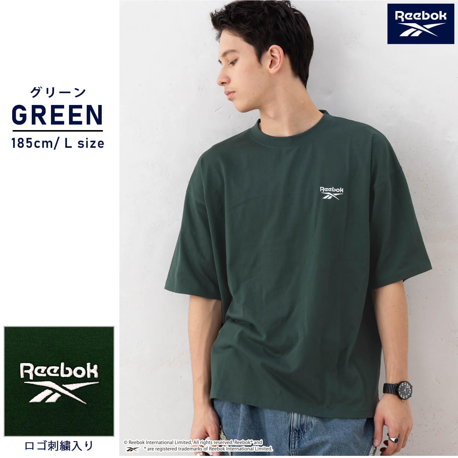 Reebok（リーボック） Tシャツ メンズ レディース 半袖 ワンポイント