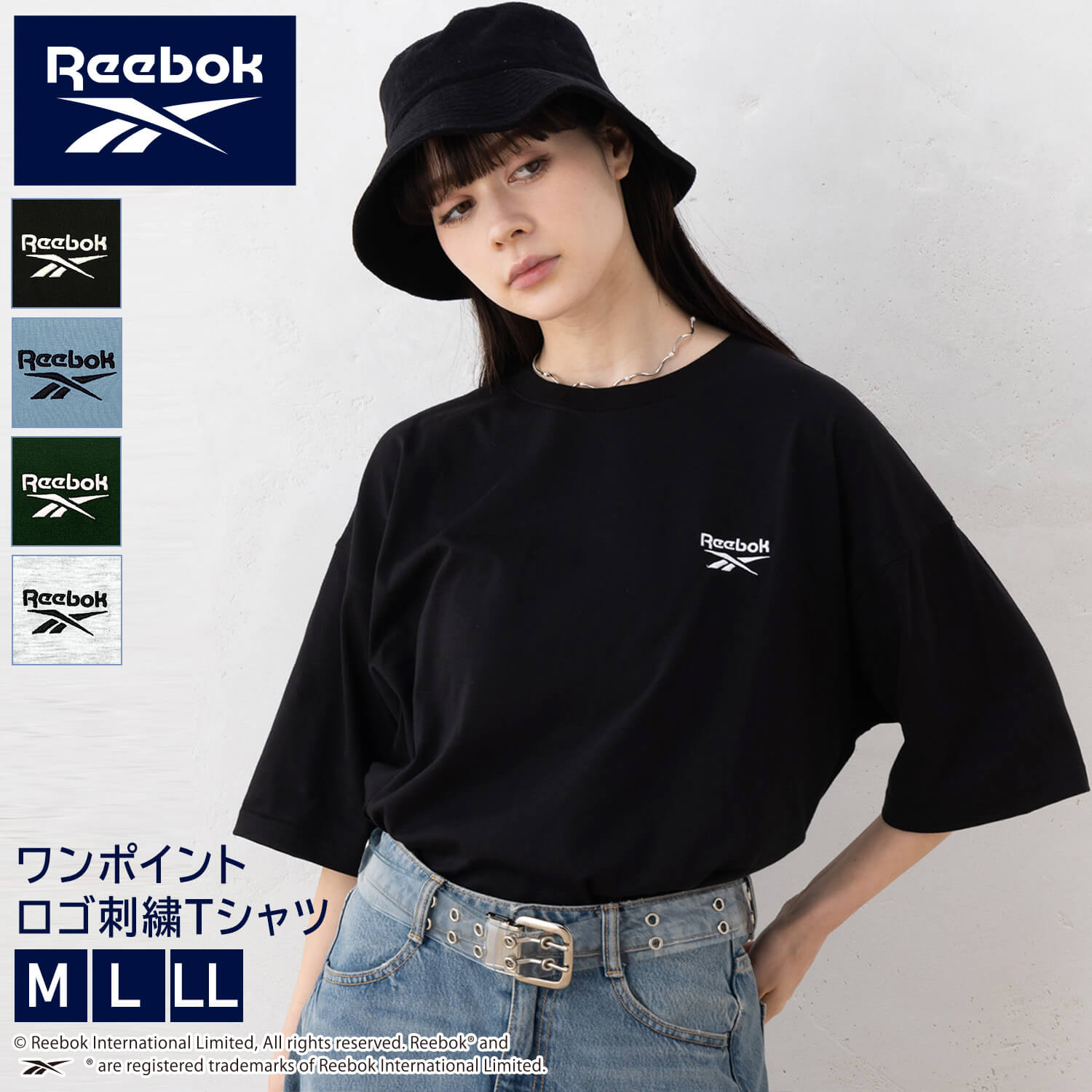 Reebok リーボック Tシャツ メンズ レディース 半袖 ワン