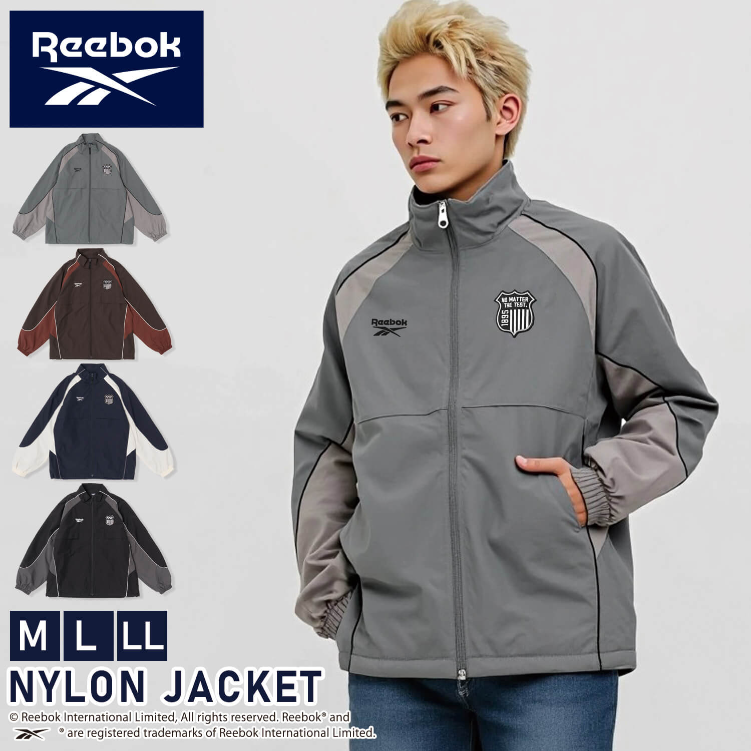 Reebok（リーボック） 特価/Reebok ナイロンジャケット 長袖 軽量 防風