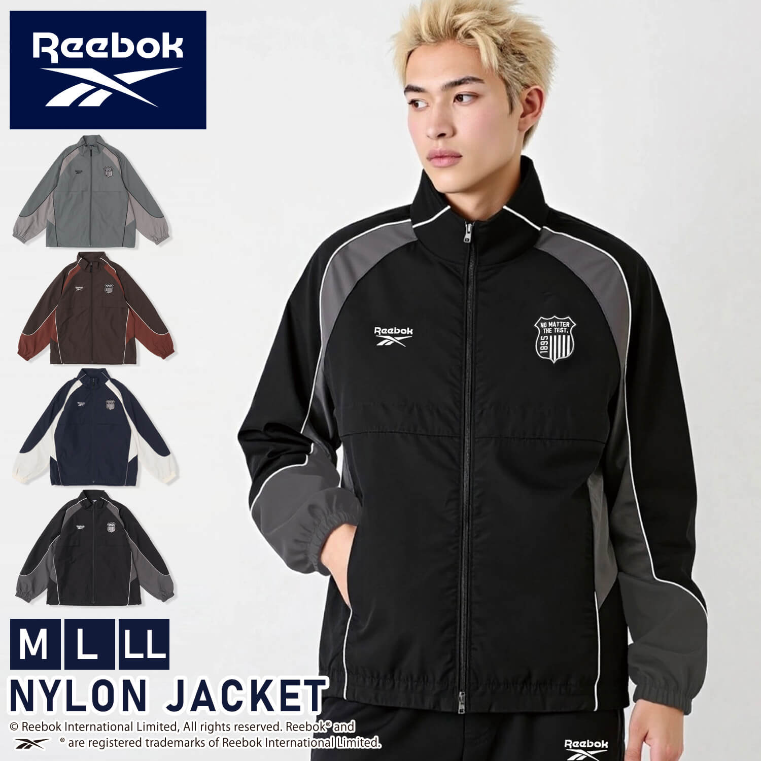 Reebok（リーボック） 特価/Reebok ナイロンジャケット 長袖 軽量 防風