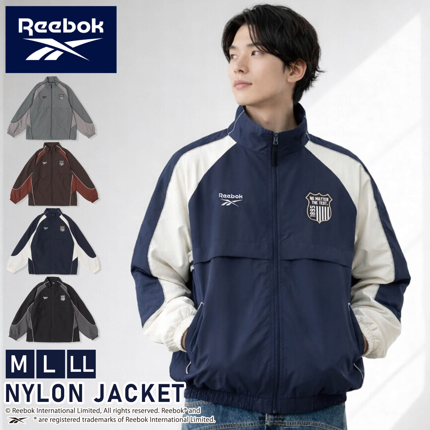 Reebok（リーボック） 特価/Reebok ナイロンジャケット 長袖 軽量 防風