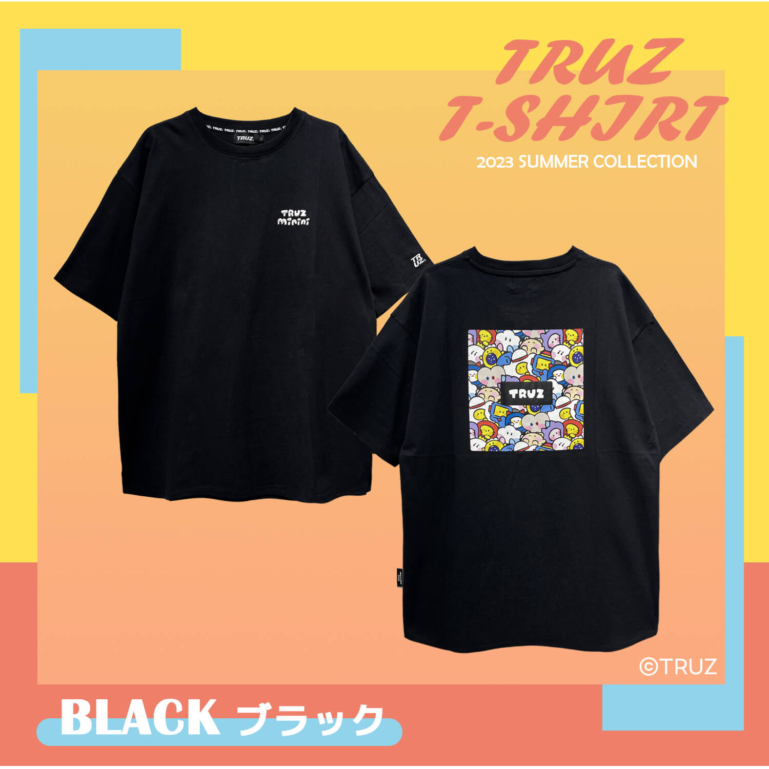 TRUZ Tシャツ 半袖 レディース 綿100% バックプリント 韓国 正規品 ロゴ TREASURE トレジャー トゥルーズ コラボ karlas