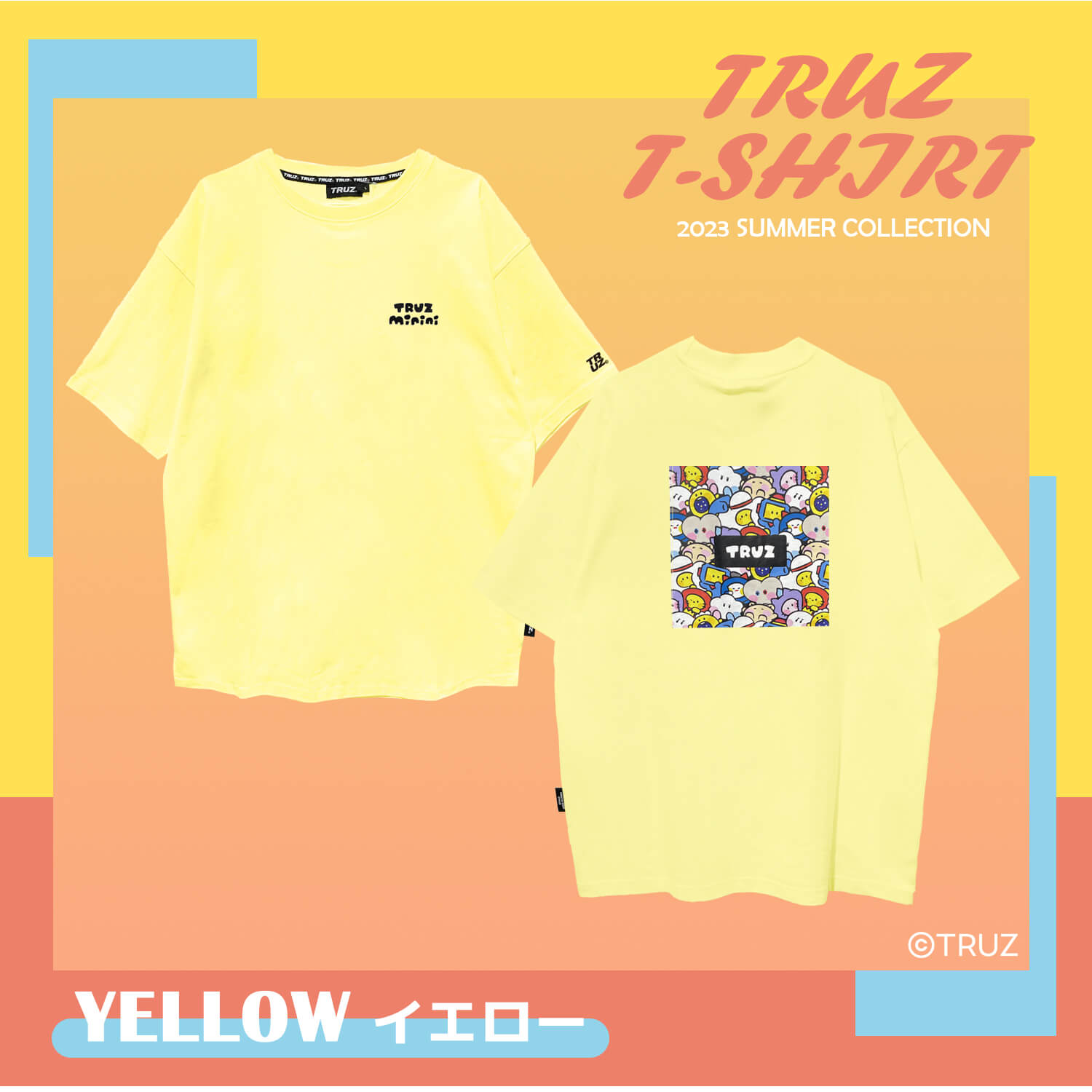 TRUZ Tシャツ 半袖 レディース 綿100% バックプリント 韓国 正規品 ロゴ TREASURE トレジャー トゥルーズ コラボ karlas
