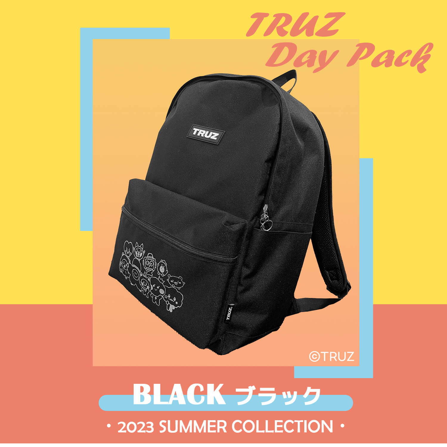 TRUZ リュック 大容量 軽量  アクリルチャーム付き 大きめ 20L A4収納 韓国 正規品 TREASURE トレジャー トゥルーズ コラボ｜outfit-style｜02