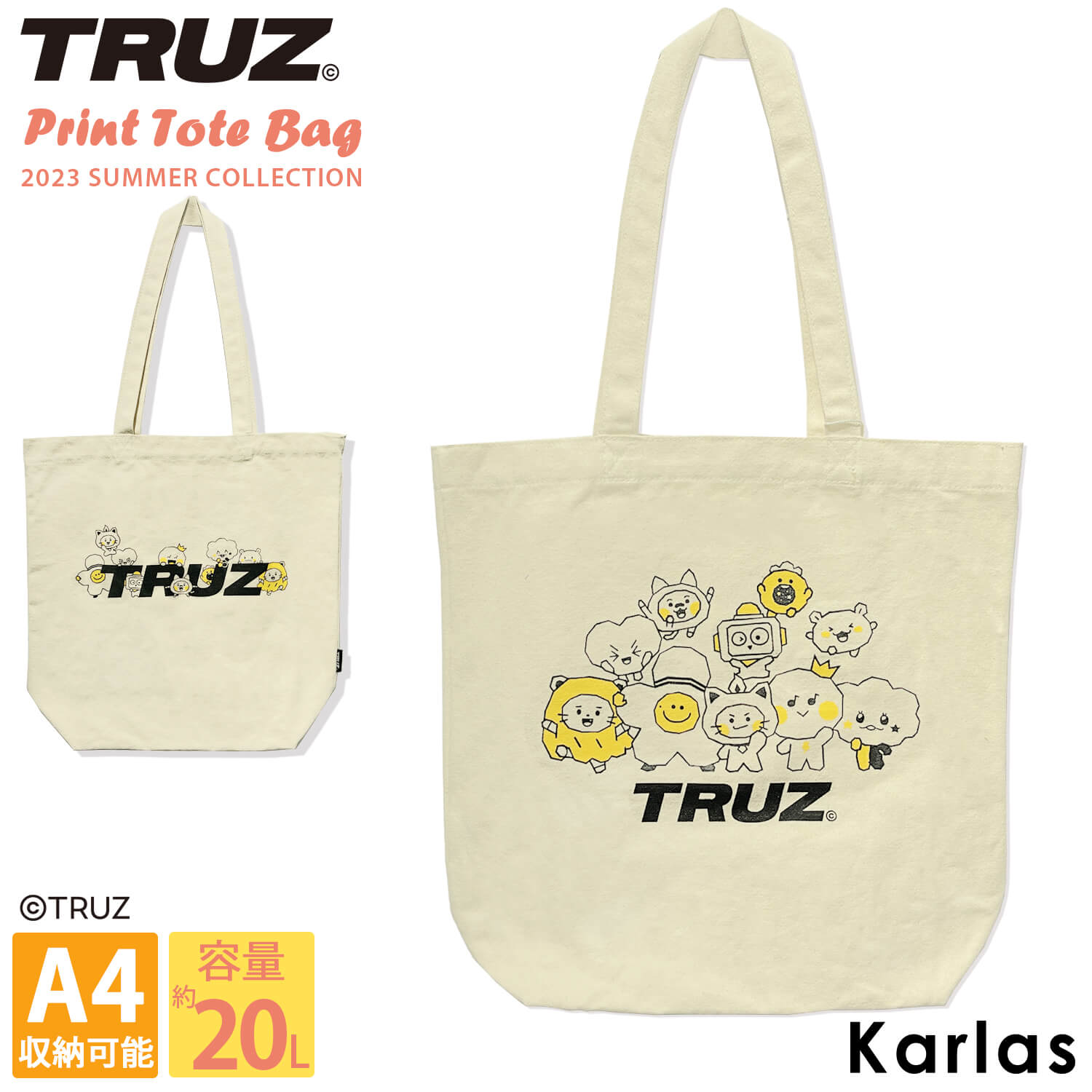 送料無料 百貨店 トートバッグ 在庫限りセール】TRUZ レディース 縦型 キャンバス K-POP/アジア