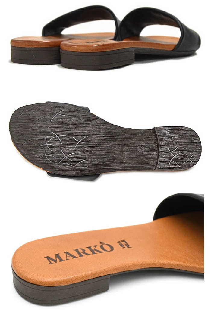 MARKO 牛革 フラットサンダル マルコ 225115 ベルト ミュール