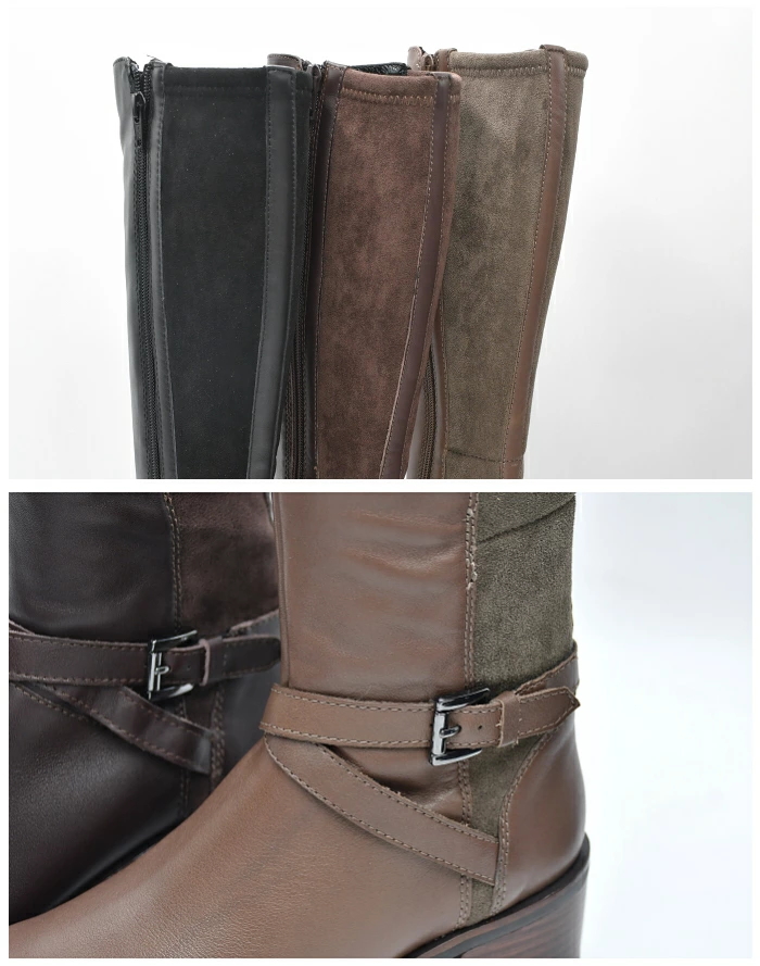 あしながおじさん ストレッチロングブーツ 軽量 2810517 本革 レザー