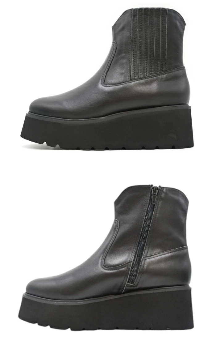 あしながおじさん 軽量 厚底 サイドゴアブーツ 7210125 本革 レザー