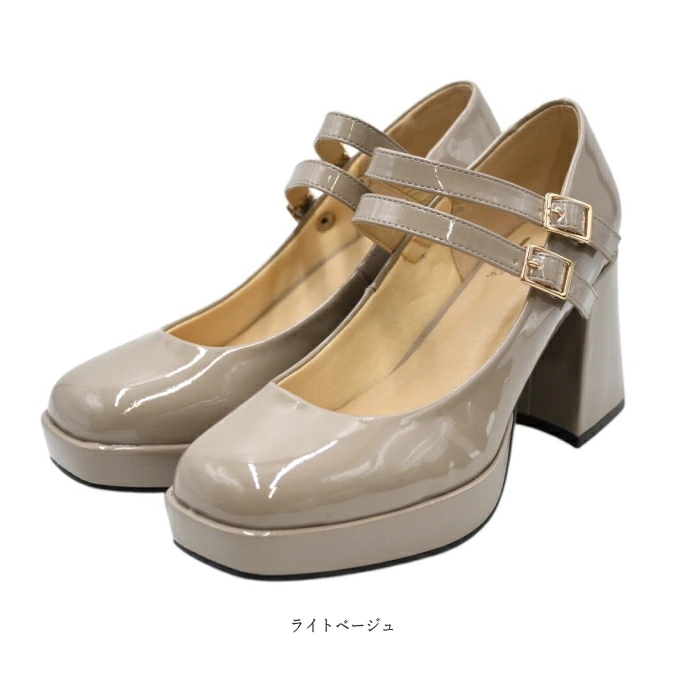 OHGA オーガ ダブルストラップパンプス　24㎝　メリージェーン　美品 OHGA ストラップパンプス（OHGA ダブルストラップパンプス 24