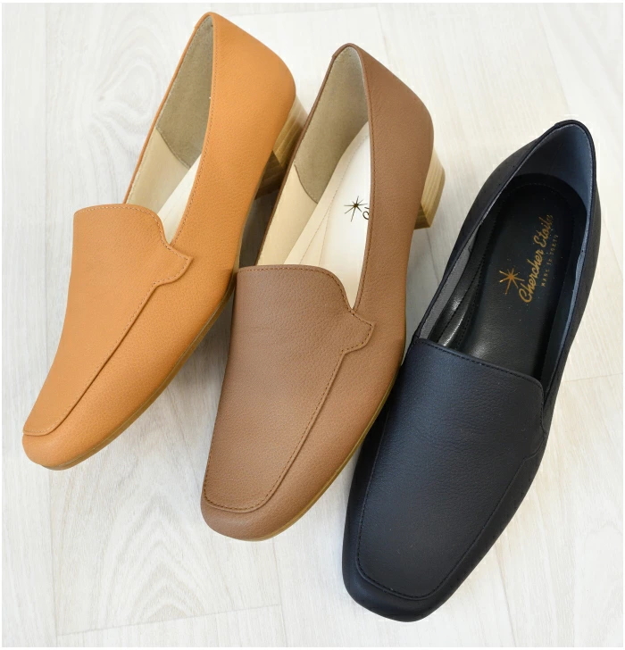 chercher ETOILE シェルシェエトワール モカパンプス CH2596 日本製 本革 3E 幅広 ローファー ローヒール パンプス モカシン chercher ETOILE シェルシェエトワール モカパンプス CH2596 3E 幅広