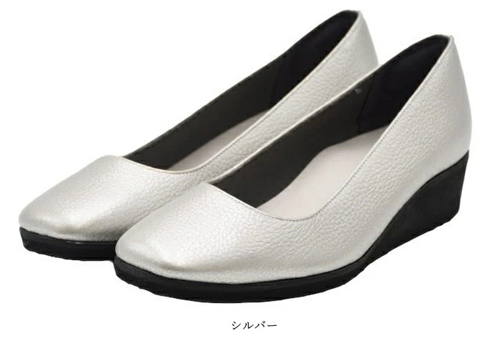 Figurino フィグリーノ ウェッジソールパンプス 幅広 4E 本革 FT-40