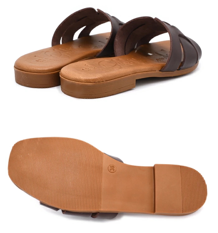 Oh my Sandals オーマイサンダルズ スクエアトゥ フラット