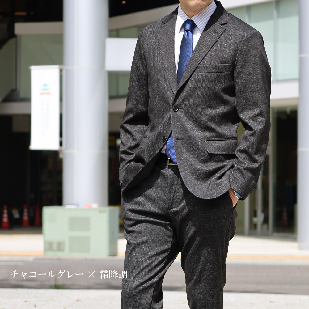 美品✨   セットアップ チャコールグレー スーツ Perfect Suit FActory（パーフェクト スーツ ファクトリー） スーツ A6