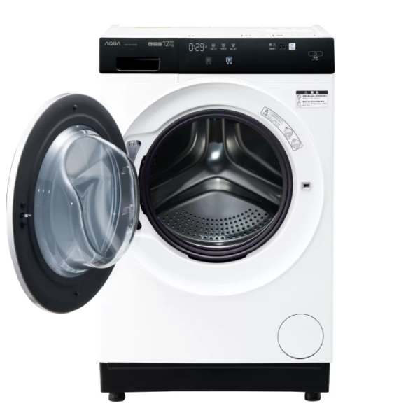 AQUA ドラム式洗濯乾燥機 12kg 2023年製　ビックカメラ長期保証付き AQUA まっ直ぐドラム AQW-DX12N-K [シルキーブラック] 価格比較
