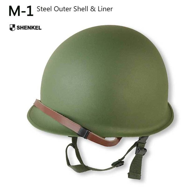 SHENKEL アメリカ軍 米軍 M-1 スチールヘルメット スチールシェル プラスチックライナー OD レプリカ サバゲー