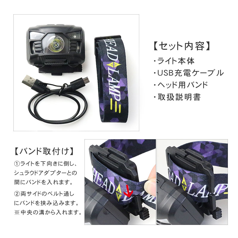 SHENKEL 人感センサー 高輝度 LED シュラウドライト ヘッド