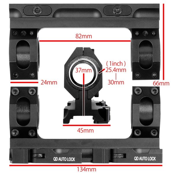 ANS Optical QD ワンピース スコープマウント 1インチ / 30mm