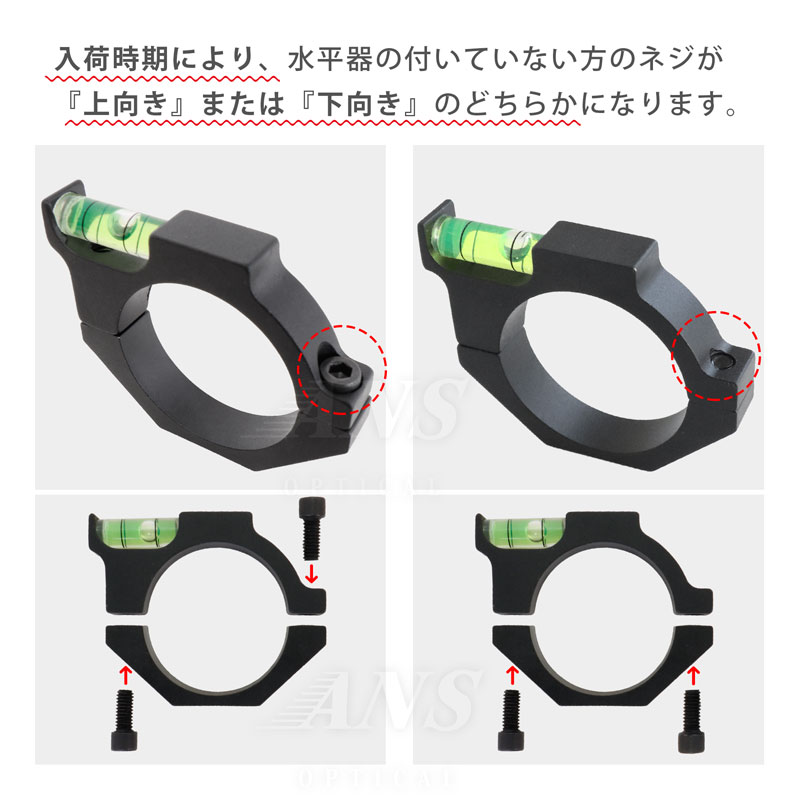 送料無料】ANS Optical マウント型 水平器 水準器 リング型 30mm