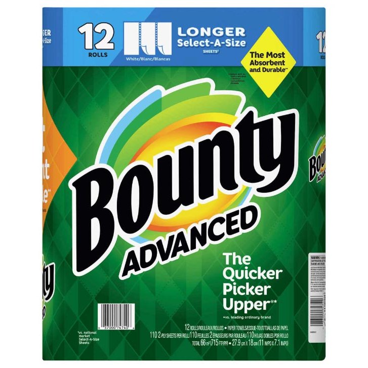 訳あり】Bounty ADVANCED バウンティ ペーパータオル 2枚重ね107組(214