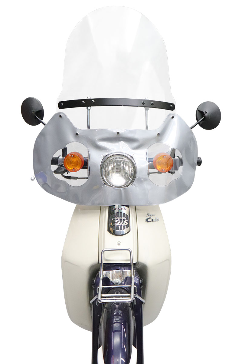 旭風防 ホンダ スーパーカブ ウインドシールド ポピュラー1D【PD01-PC