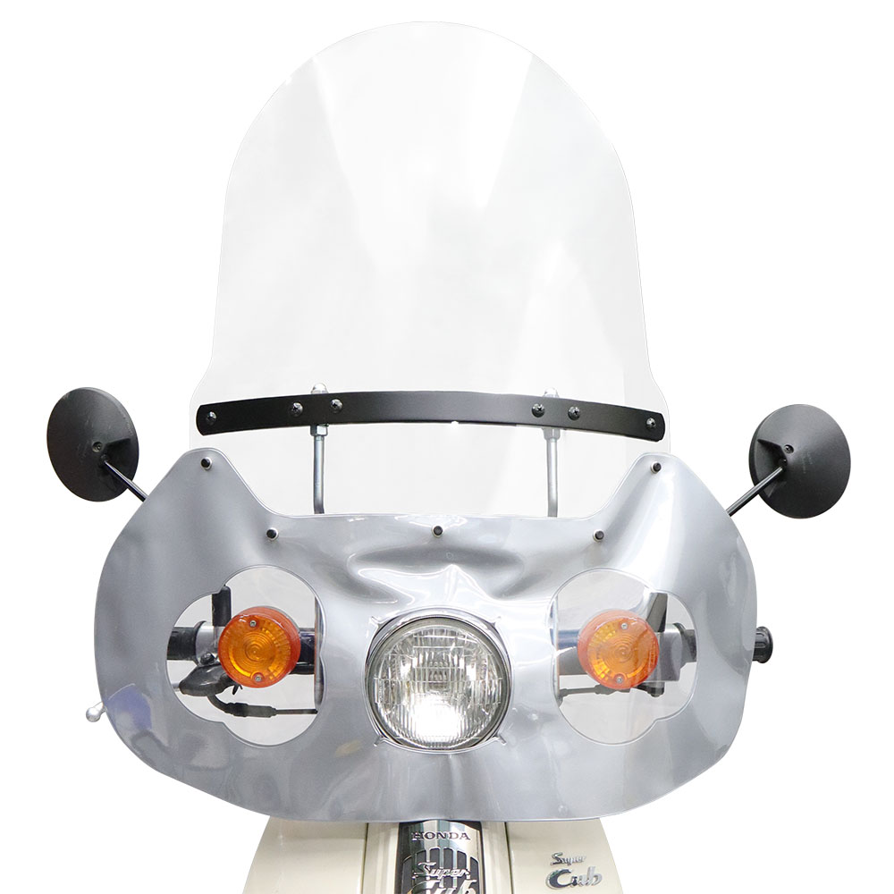 旭風防 ホンダ スーパーカブ ウインドシールド ポピュラー1D【PD01-PC