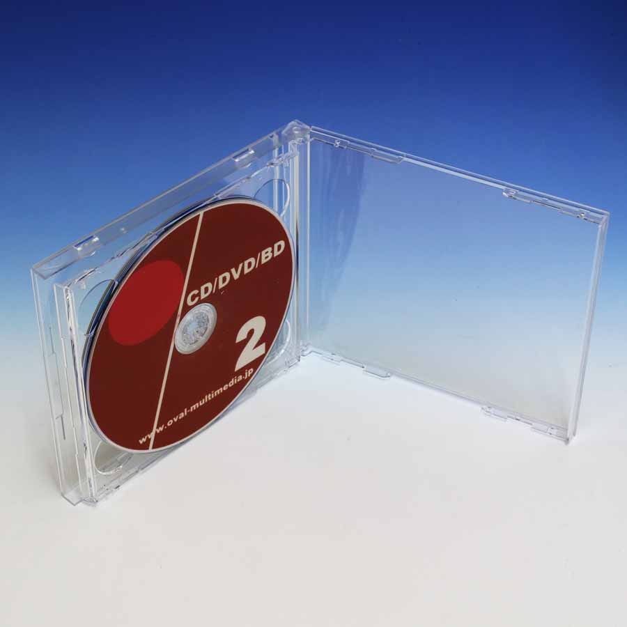 2D CDケース 2枚収納 4個 日本製 2Dロゴ有 10mm厚のジュエルケース :JP2D10MCLF004:オーバルマルチメディアヤフー店  通販 