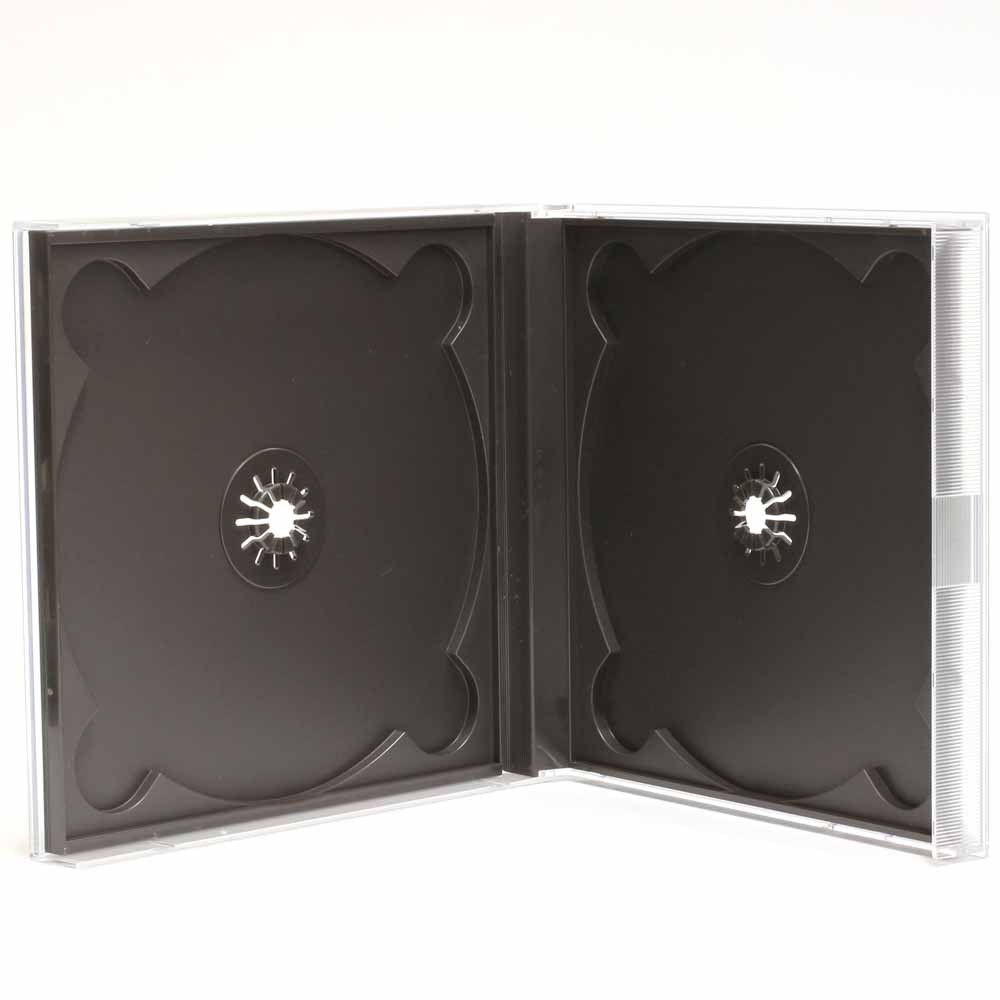 日本製CDケース 17mm厚2枚収納DUOケース ブラック 3個 CD DVD