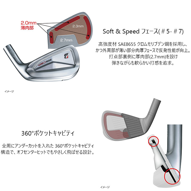 BRIDGESTONE GOLF 258CBP アイアン6本set(5I-PW)[5P