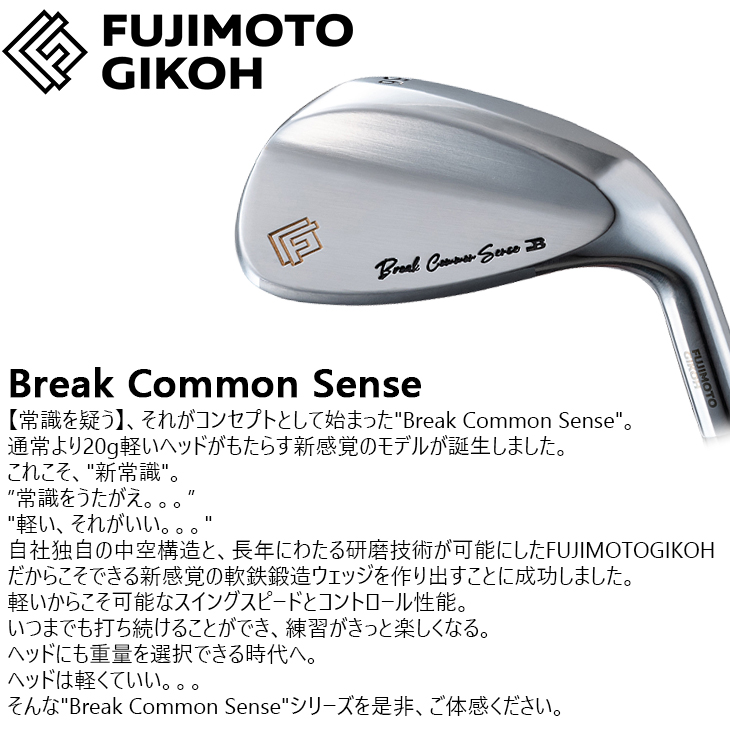 藤本技工 BREAK COMMON SENSE WEDGE ウェッジ[WD]藤本技工FUJIMOTO