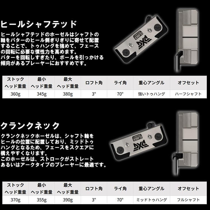 PXG PXG BATTLE READY II CLOSER KBS CT TOUR ブラック ピン型
