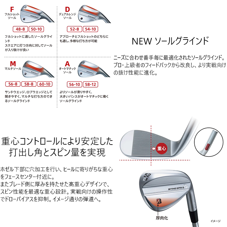 BRIDGESTONE GOLF ブリヂストン BITING SPIN 2 ウエッジ[WD