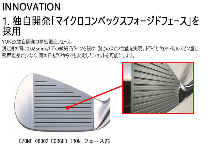 EZONE ヨネックス CB302 フォージドアイアン6本set(5I-PW)[IR