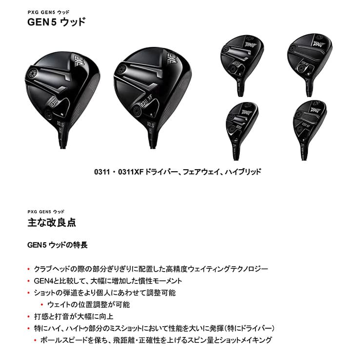 PXG GEN5 フェアウェイウッド/0311/0311XF/FW/JEWEL_LINE