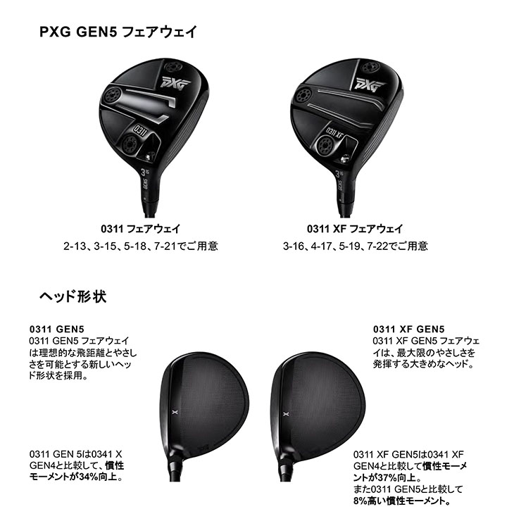 PXG GEN5 フェアウェイウッド/0311/0311XF/FW/JEWEL_LINE