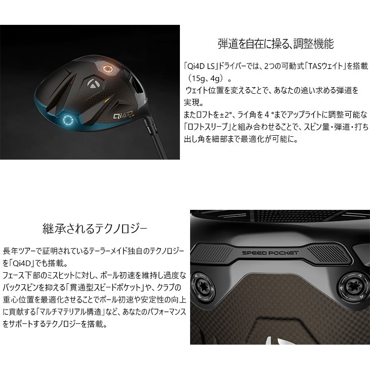 Qi4D LS ドライバー USモデル[DW]テーラーメイドTaylorMade 26 VENTUS