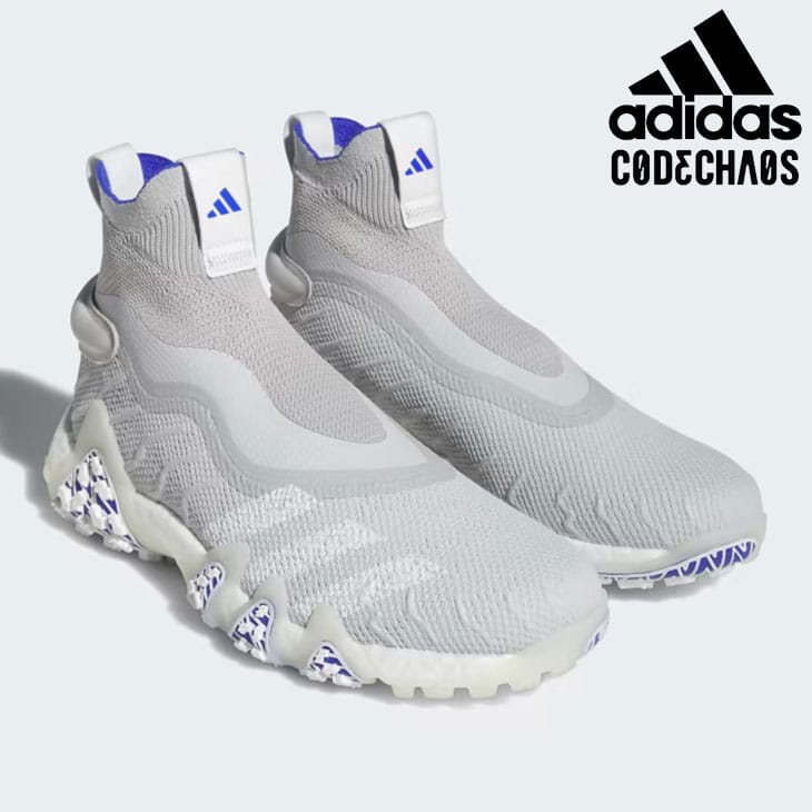 美品‼️adidas ゴルフシューズ グレー/オレンジ25.5 スコアアップの秘訣は足元に!? アディダスの新作スパイクレス