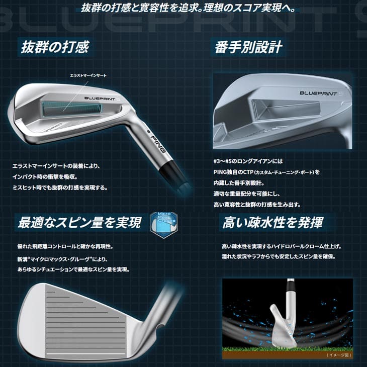 PING 【受注生産】BLUEPRINT S アイアン 6-9PW 5本セット[6P