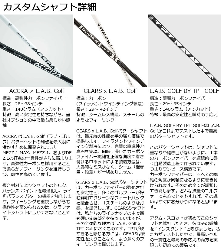 L.A.B GOLF PUTTER OZ.1i（オージー・ワン・アイ） LABゴルフ 34