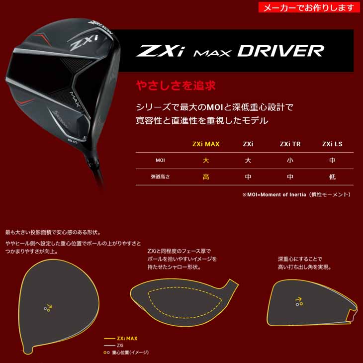 スリクソン Zシリーズ 【受注生産】 ZXi MAX DRIVER 9度 10.5度