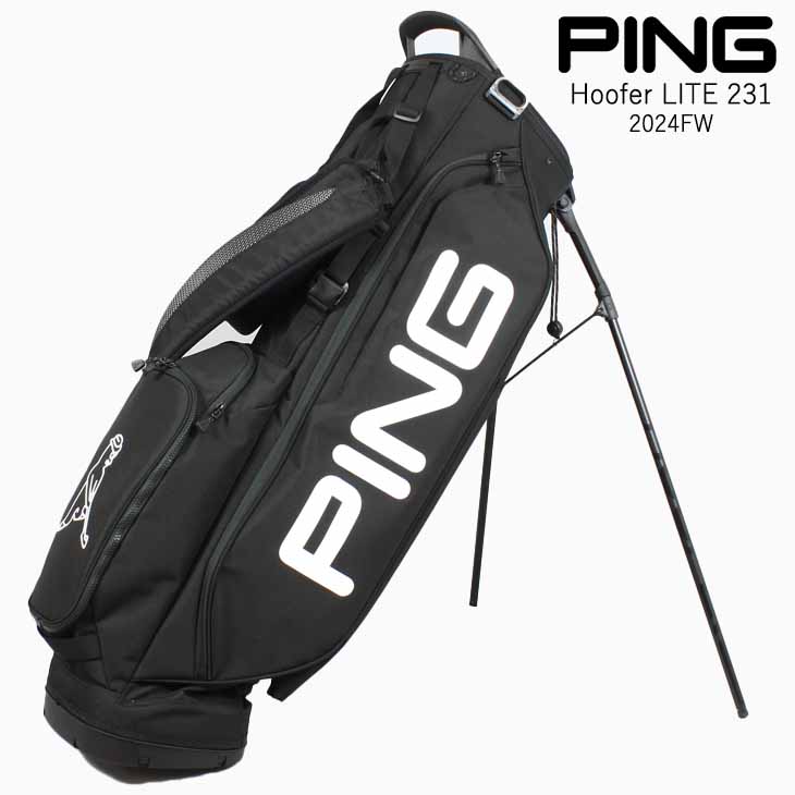 PING HOOFER LITE ピン キャディバッグ ブラック スタンド付き PING 【在庫品即納】ピン/PING/36432/HOOFER LITE/フーファー