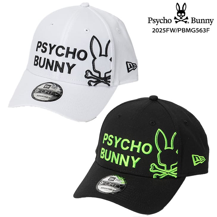 PSYCHO BUNNY サイコバニー ネイビーキャップ 美品 Psycho Bunny（サイコバニー）の「[GOLF]NEON BUNNY キャップ