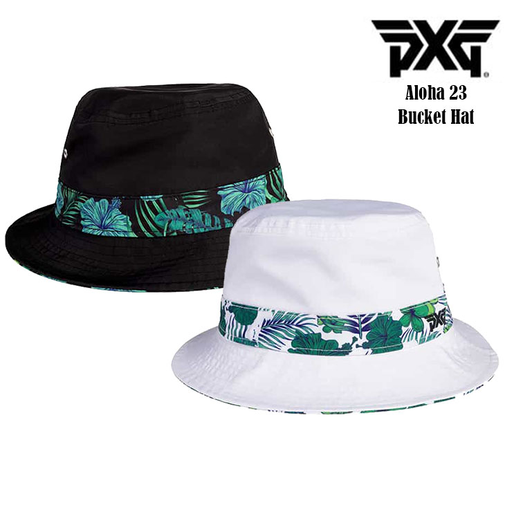 PXG Aloha 23 Bucket Hat アロハ23 バケットハット ブラック 帽子 H