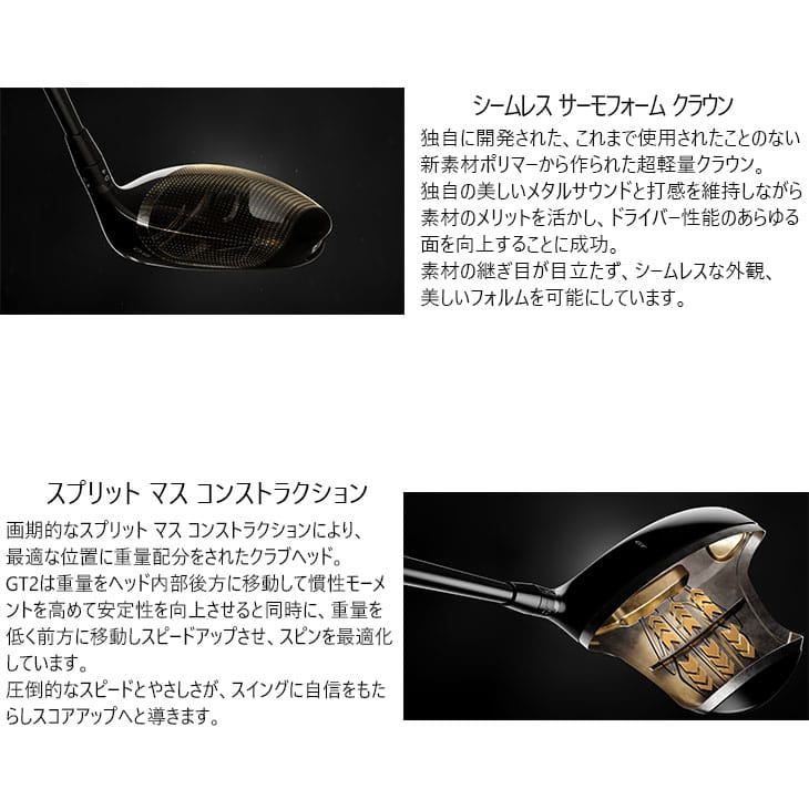 Titleist タイトリスト GT2 DR ドライバー Tensei 1K Blue 55