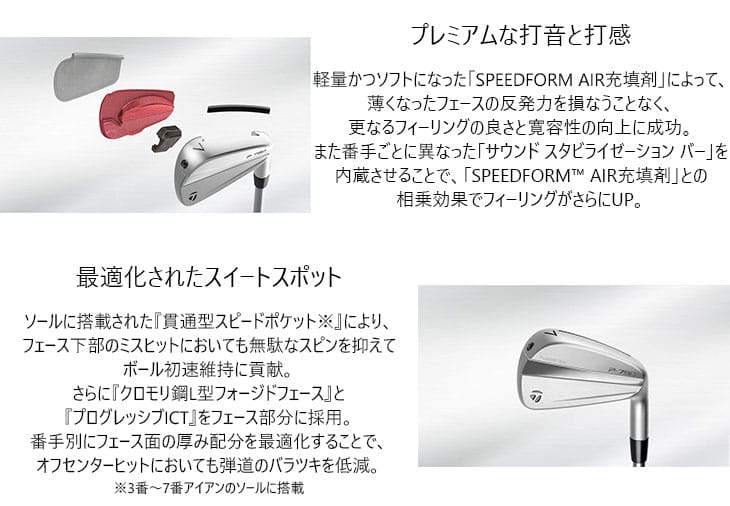P700シリーズ TaylorMade P790 アイアン単品(4I/5I) 2023年モデル 右用