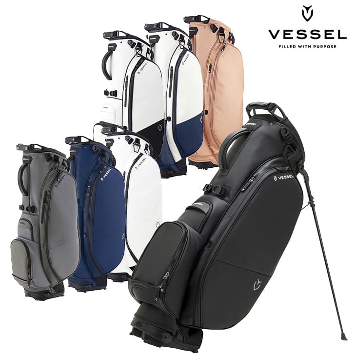 【検品済】VESSEL ベゼル 8530119 Player_2.0_Stand プレイヤー2スタンドキャディバッグ Singlestrap  Doublestrap 8.5型 6分割