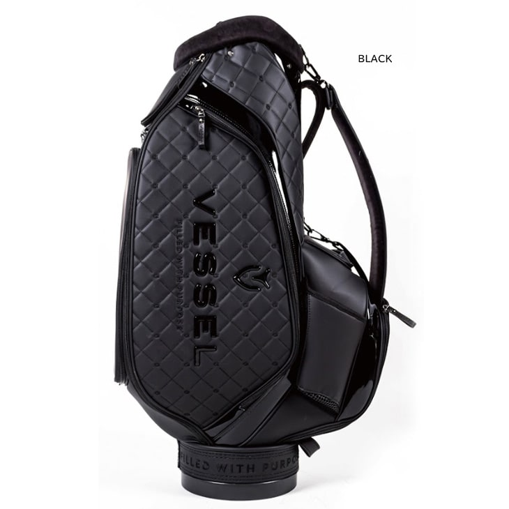 超美品 VESSEL ベゼル VLS LUX スタンドキャディーバッグ ブラック VESSEL キャディバッグ VLS LUX 22FW 7530221 | 自転車、ゴルフ