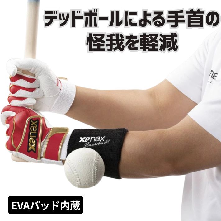 ザナックス XANAX 野球 リストバンド EVAパッド入り 衝撃吸収 デッド
