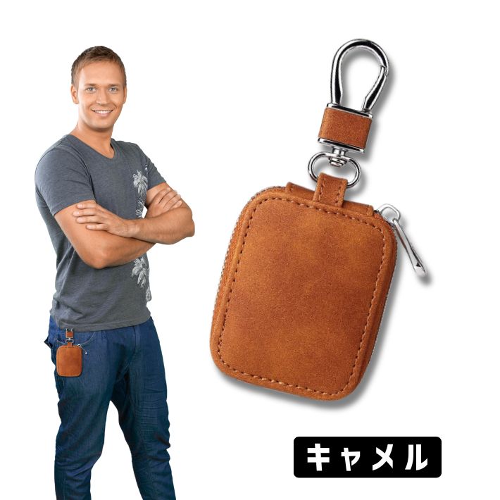 カラビナポーチ イヤホンケース 小物入れ キーケース 小銭入れ コード