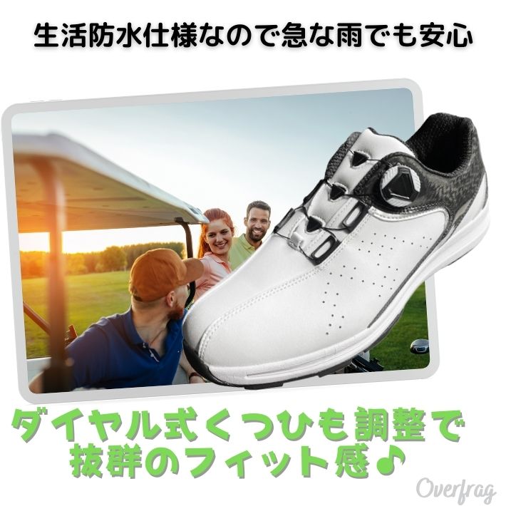 飛衛門 ゴルフ ゴルフシューズ メンズ スパイクレス ダイヤル式