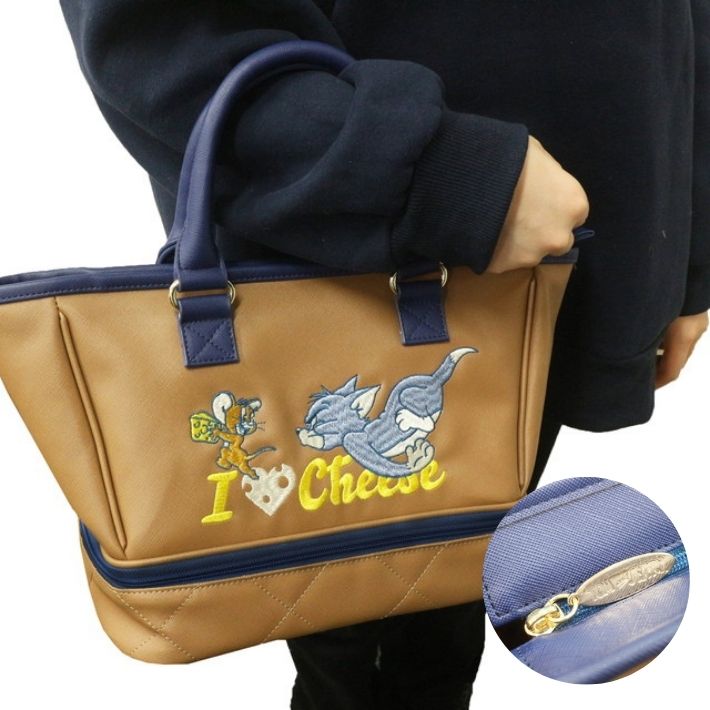 丸眞 ゴルフ カートバッグ 保冷 ランチバッグ 合皮 キャラクター 刺繍